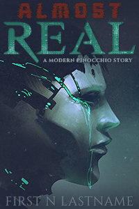 Almost Real - science fiction premade book cover for self-published authors by Artful Cover