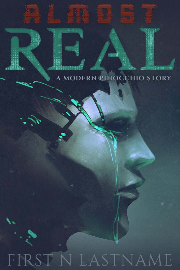 Almost Real - science fiction premade book cover for self-published authors by Artful Cover