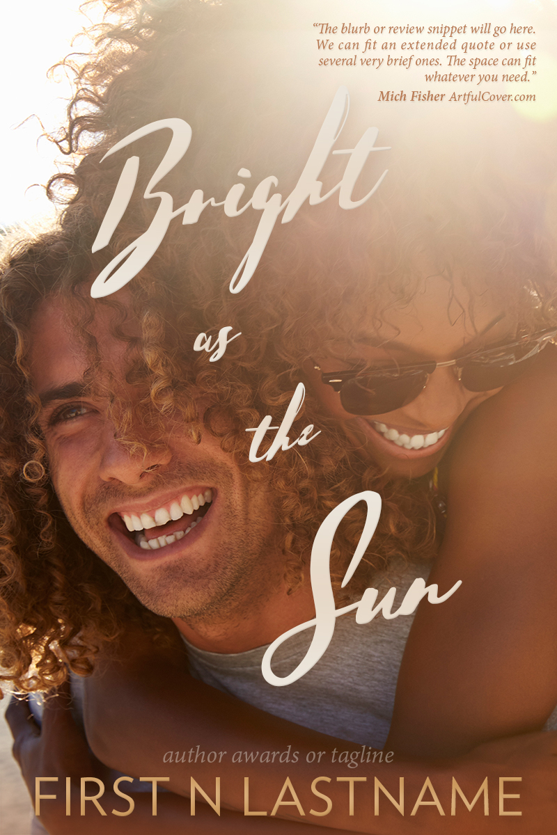 Bright as the Sun - romance premade book cover for self-published authors by Artful Cover