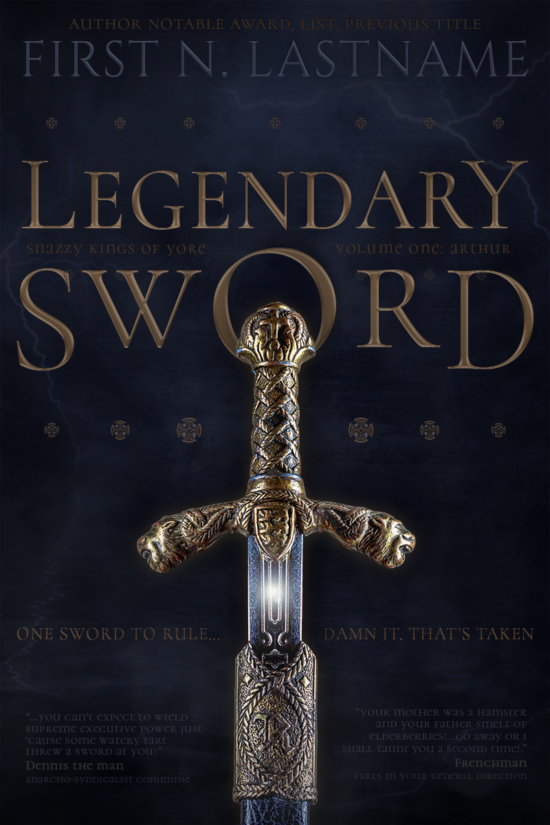Legendary Sword - premade epic fantasy book cover for self-published author by Artful Cover