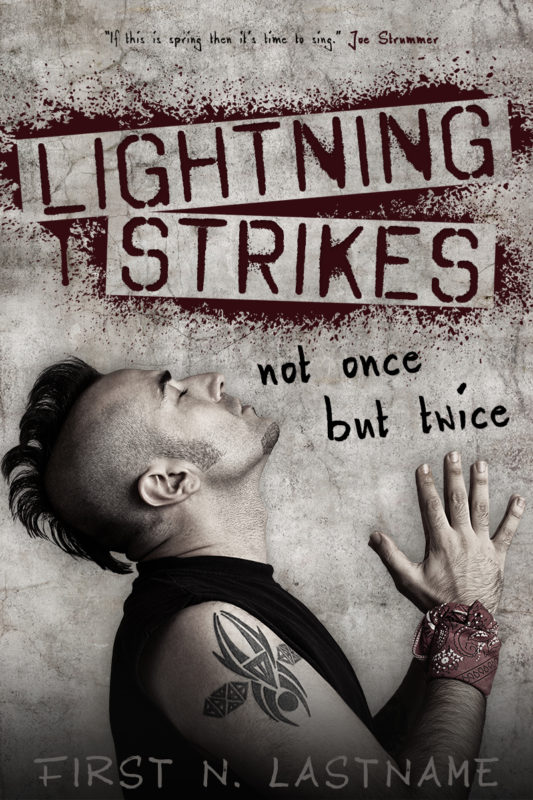 Lightning Strikes - punk rock literary fiction premade book cover for self-published authors by Artful Cover