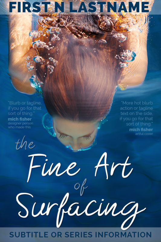 The Fine Art of Surfacing - contemporary YA premade book cover for self-published authors by Artful Cover