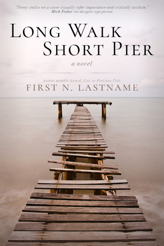 Long Walk, Short Pier - literary fiction premade book cover for self-published authors by Artful Cover