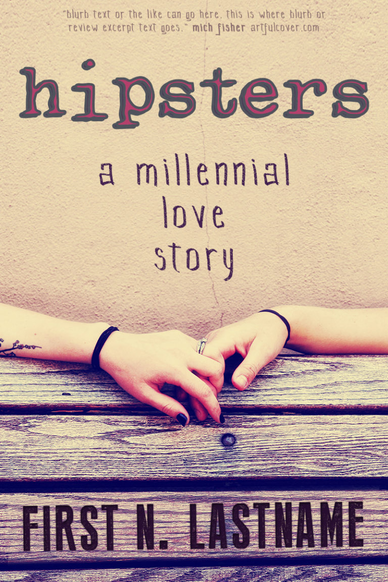 Hipsters - romance premade book cover for self-published authors by Artful Cover