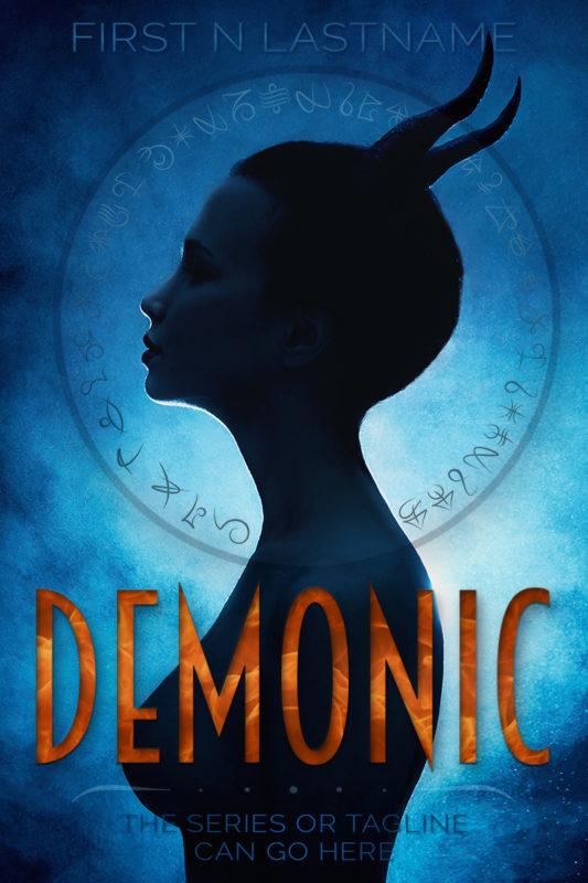 Demonic - paranormal fantasy premade book cover for self-published authors by Artful Cover