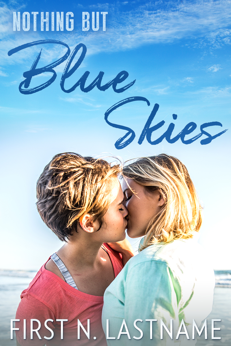 Nothing But Blue Skies - contemporary lesbian romance premade book cover for self-published authors by Artful Cover