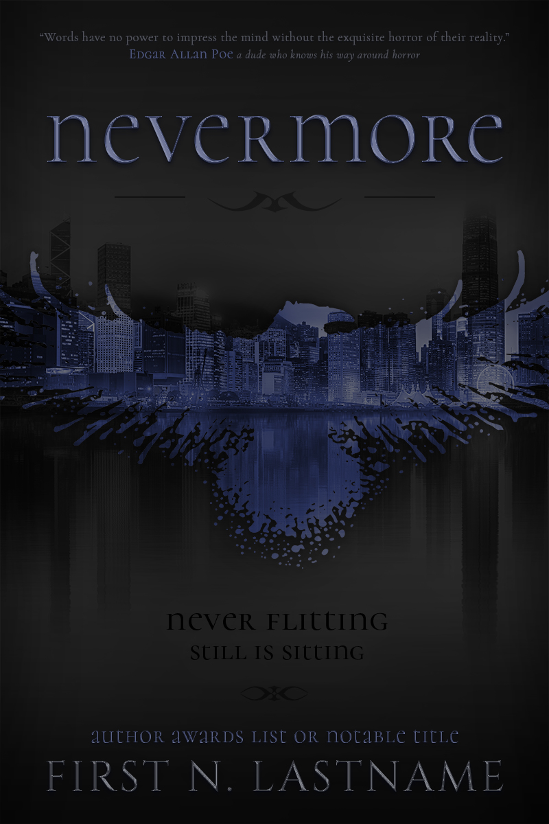Nevermore - a shifter urban fantasy premade book cover for self-published indie authors by Artful Cover