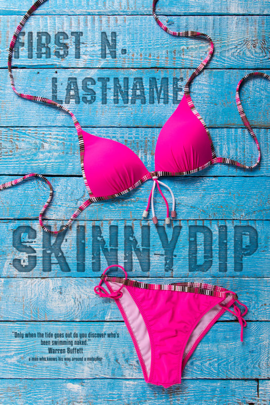 Skinnydip - YA womens fiction premade book cover for self-published authors by Artful Cover