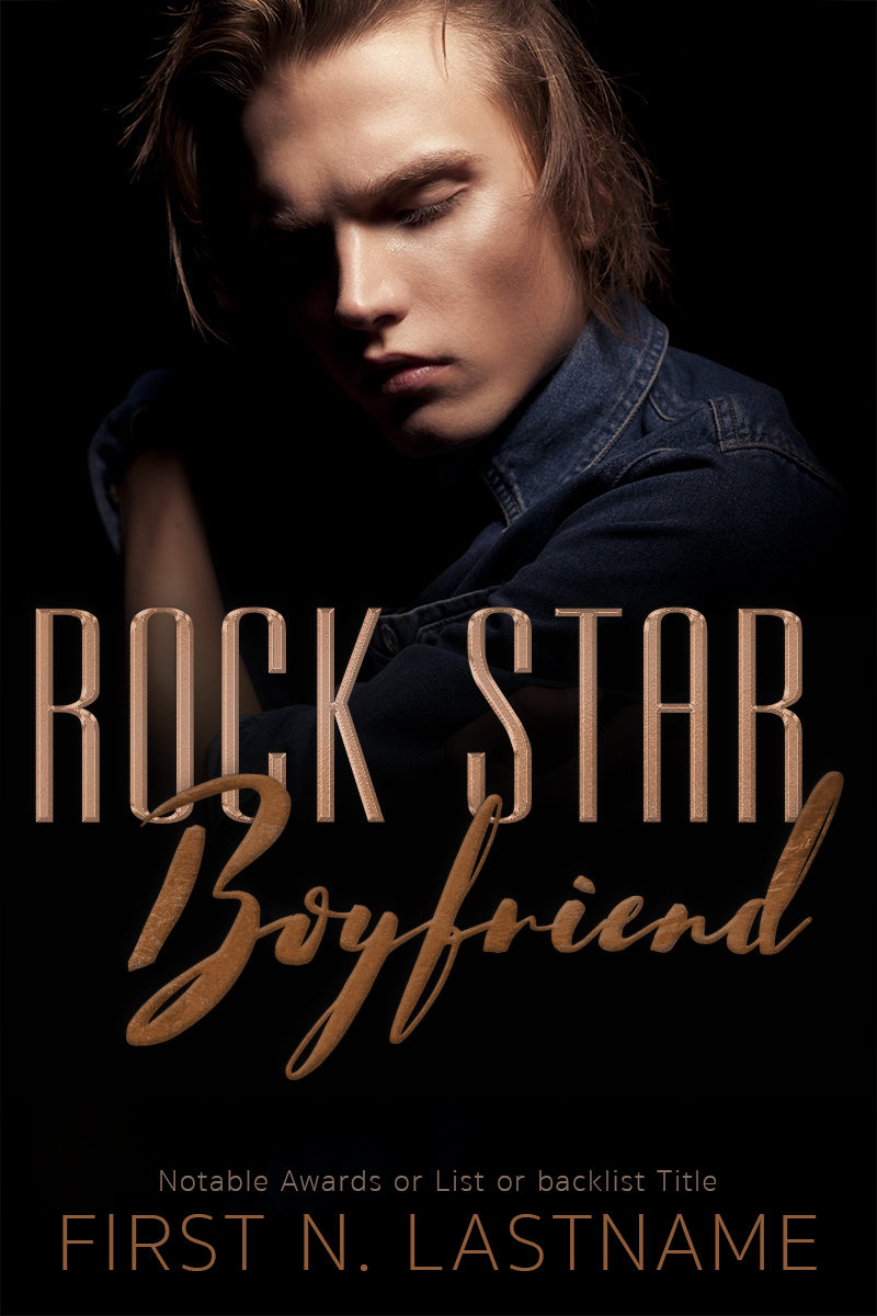Rock Star Boyfriend - rock star romance premade book cover for self-published authors by Artful Cover