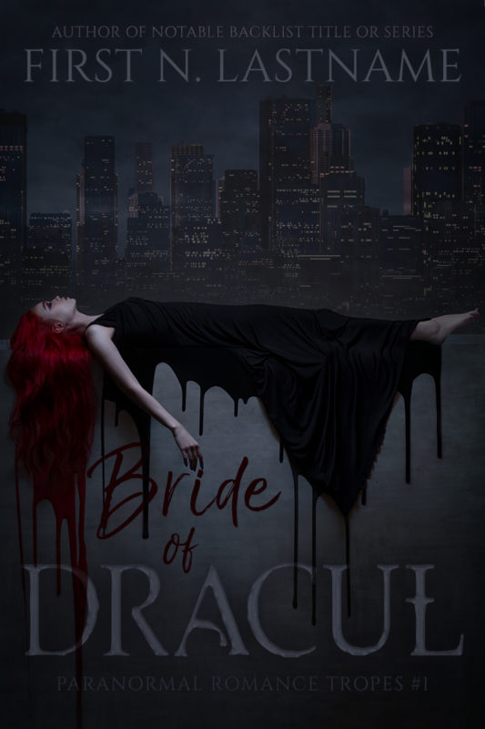 Vampire paranormal romance premade book cover for indie authors by Artful Cover