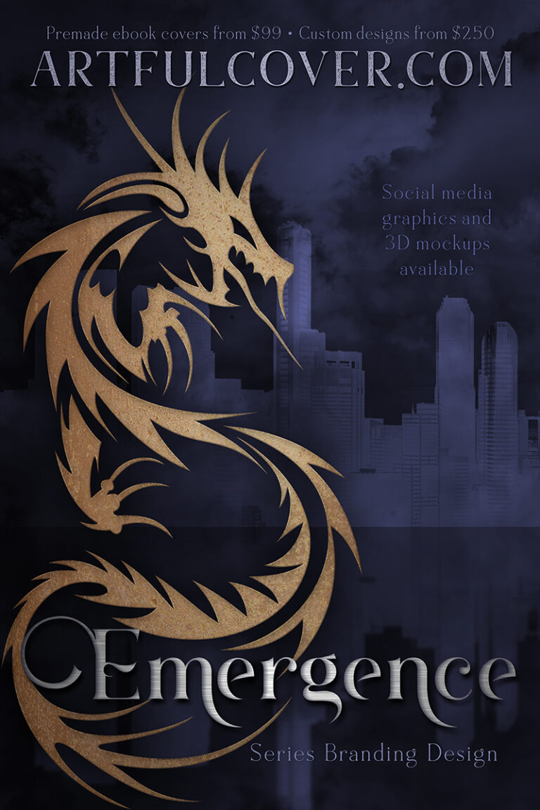 dragon urban fantasy premade book cover by Los Angeles book cover designer Artful Cover - dragon urban fantasy premade ebook cover for indie authors
