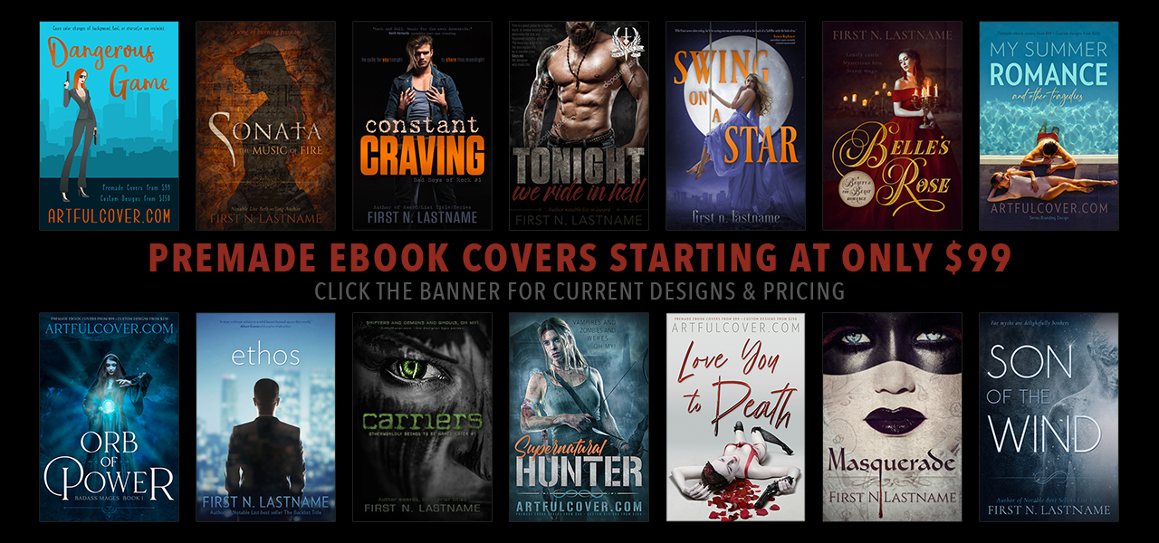 Artful Cover premade ebook covers from $99