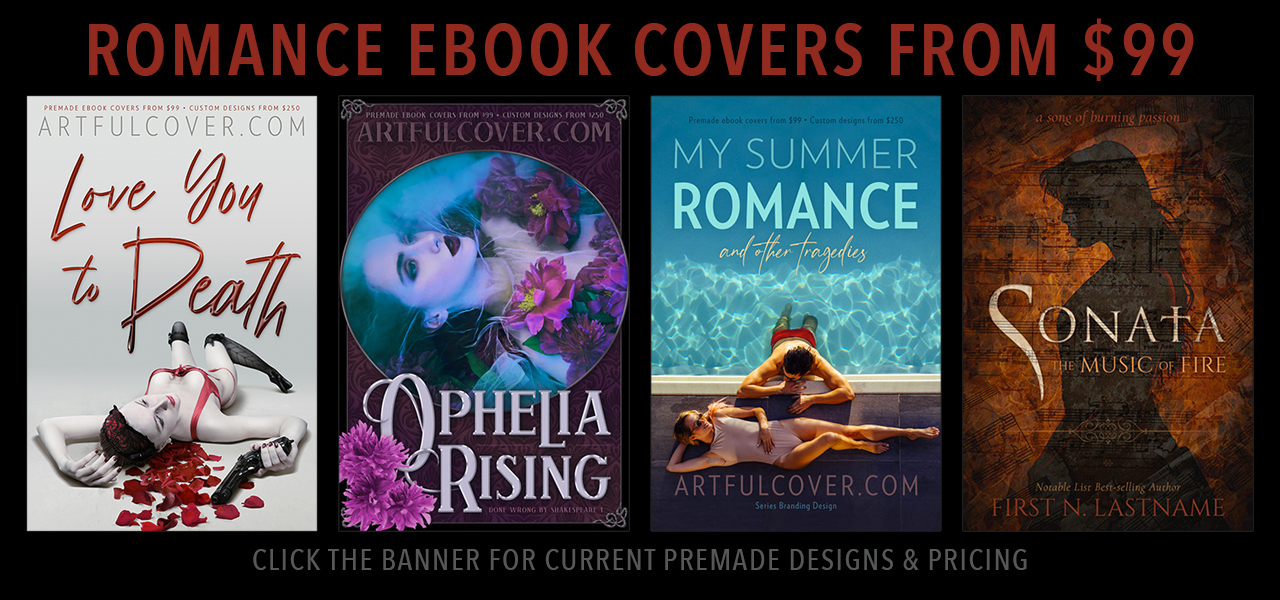 Artful Cover romance premade book covers from $99