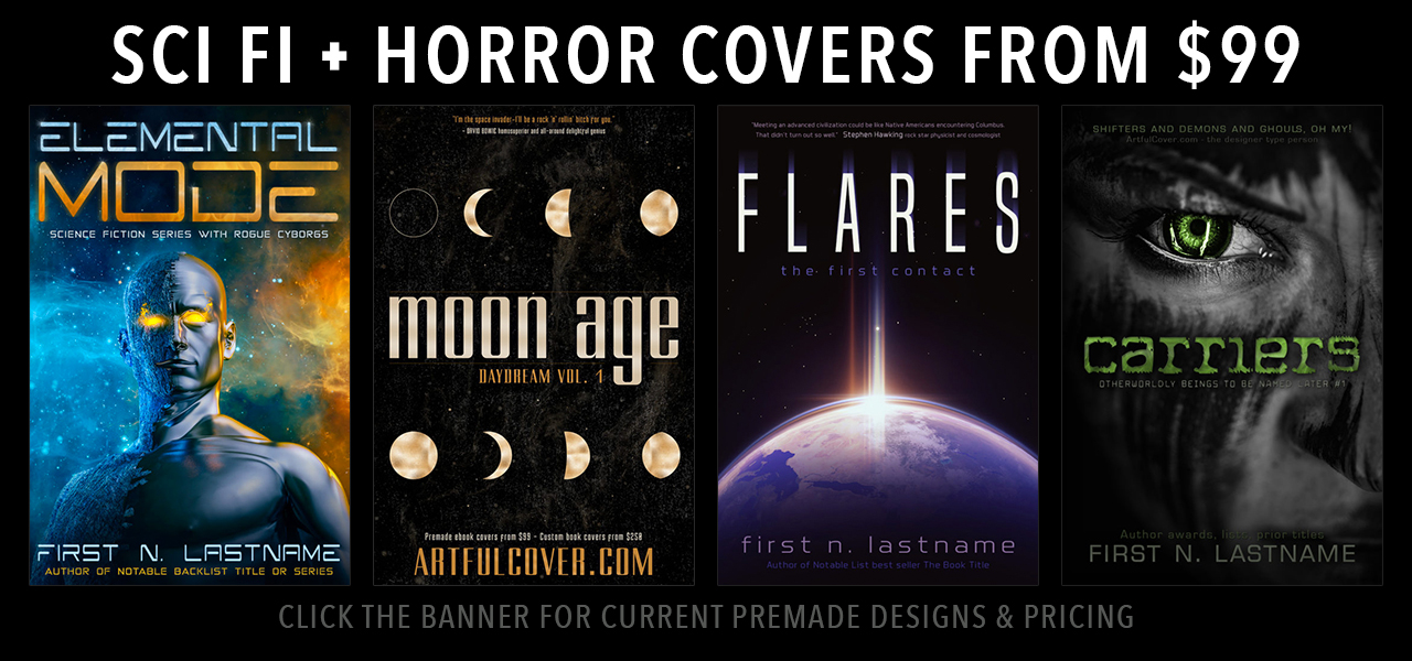 Artful Cover horror and science fiction premade book covers from $99
