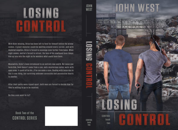 Custom book cover design by Artful Cover: John West - Losing Control, paperback