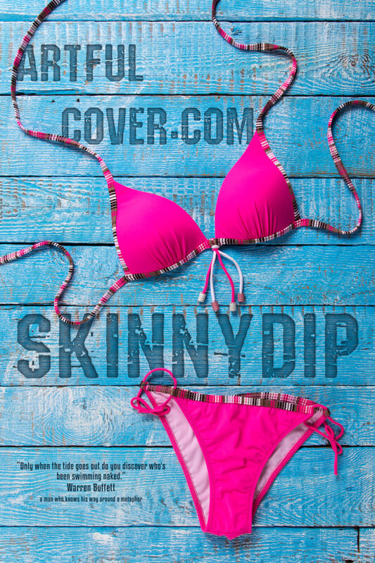 Skinnydip - YA womens fiction premade book cover for self-published authors by Artful Cover