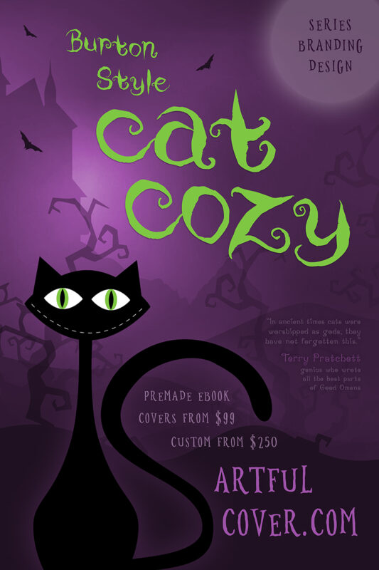 Halloween pet cozy mystery premade book cover for self-published authors by Artful Cover