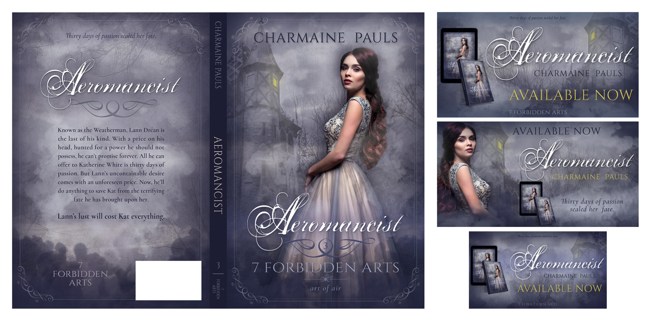 Author social media graphics and book promotion packages for author branding, book marketing, book series branding, and social media marketing by Los Angeles book cover designer Artful Cover