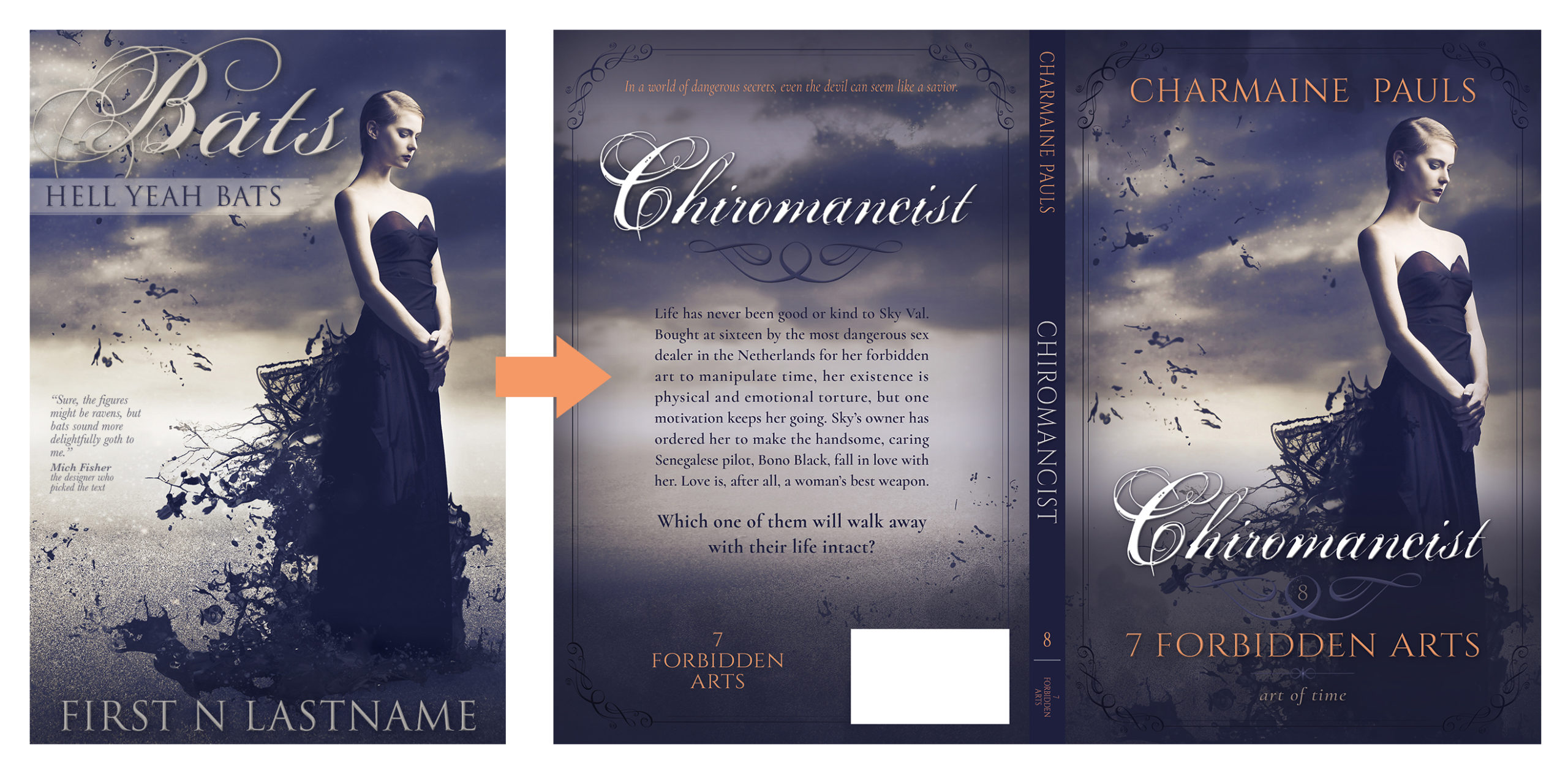 premade book cover design by Los Angeles book cover designer Artful Cover - premade book covers before and after with ebook covers and paperback cover designs