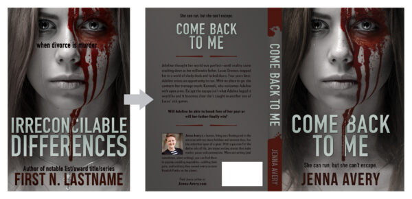 premade book cover design by Los Angeles book cover designer Artful Cover - premade book covers before and after with ebook covers and paperback cover designs
