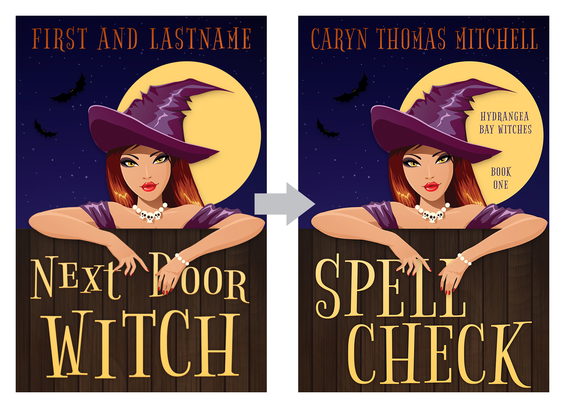 premade book cover design by Los Angeles book cover designer Artful Cover - premade book covers before and after with ebook covers and paperback cover designs