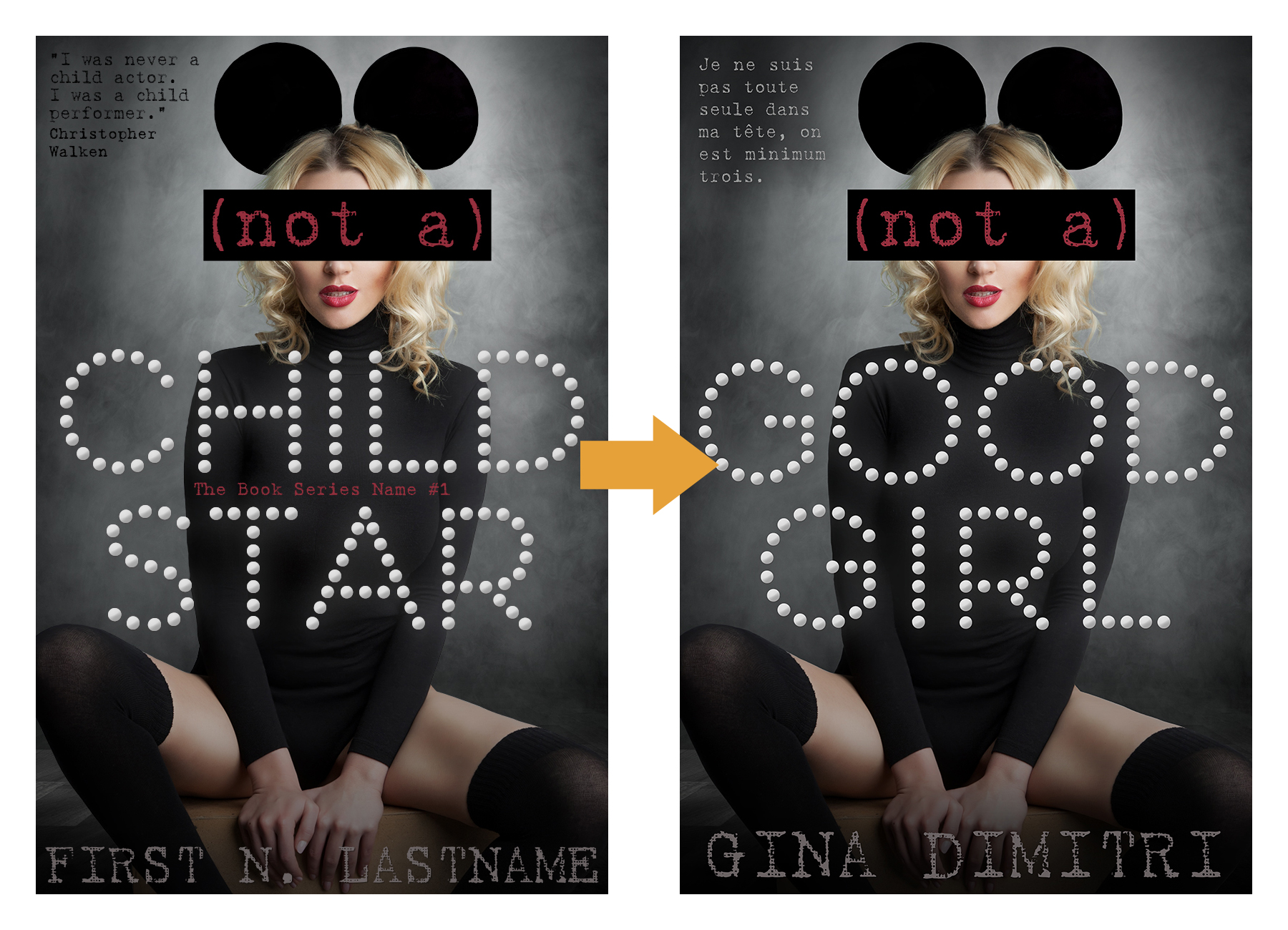 premade book cover design by Los Angeles book cover designer Artful Cover - premade book covers before and after with ebook covers and paperback cover designs