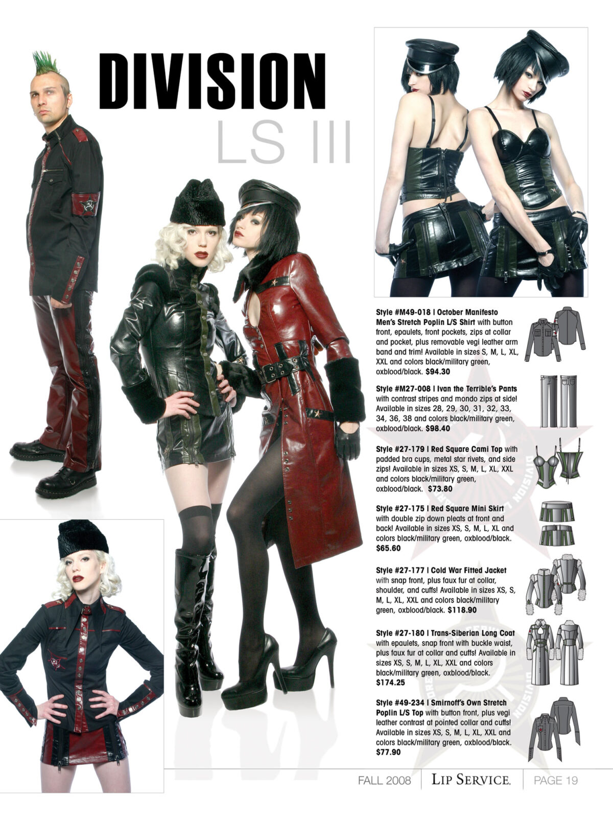 print and catalog design work by Los Angeles graphic designer Mich Fisher - Lip Service catalogs and print ads