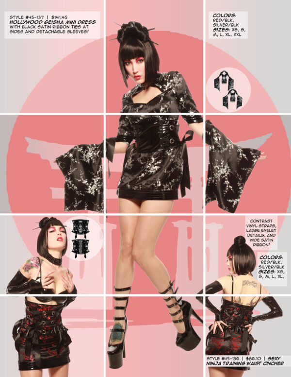 print and catalog design work by Los Angeles graphic designer Mich Fisher - Lip Service catalogs and print ads