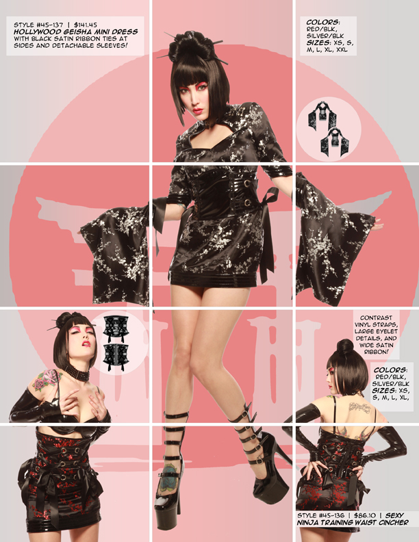 print and catalog design work by Los Angeles graphic designer Mich Fisher - Lip Service catalogs and print ads