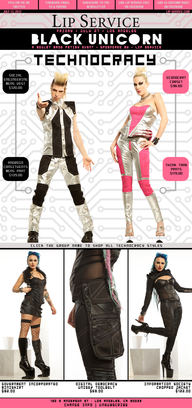 fashion marketing email campaign design by Los Angeles graphic designer Mich Fisher - Lip Service email campaign design