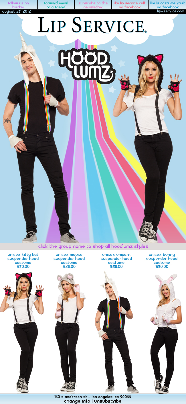 fashion marketing email campaign design by Los Angeles graphic designer Mich Fisher - Lip Service email campaign design