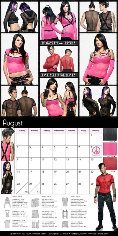 print and catalog design work by Los Angeles graphic designer Mich Fisher - Lip Service catalogs and print ads