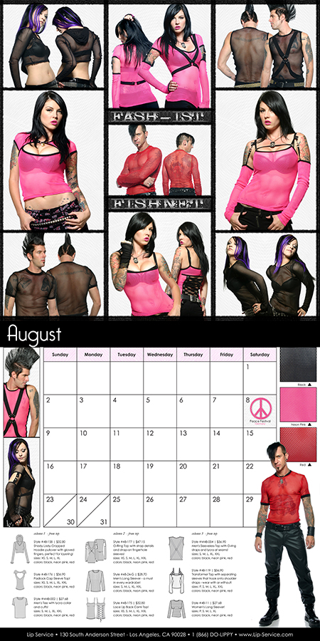 print and catalog design work by Los Angeles graphic designer Mich Fisher - Lip Service catalogs and print ads