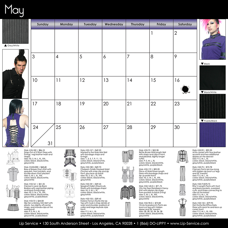 print and catalog design work by Los Angeles graphic designer Mich Fisher - Lip Service catalogs and print ads