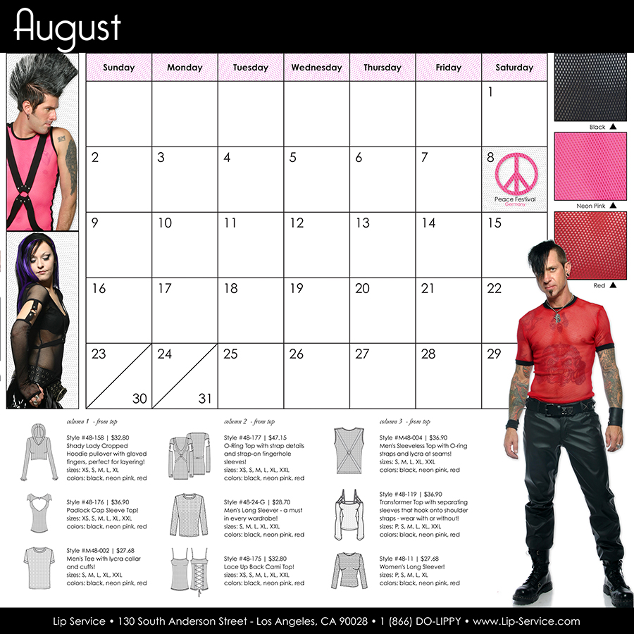 print and catalog design work by Los Angeles graphic designer Mich Fisher - Lip Service catalogs and print ads