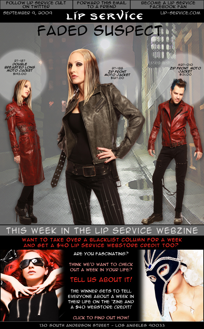 fashion marketing email campaign design by Los Angeles graphic designer Mich Fisher - Lip Service email campaign design