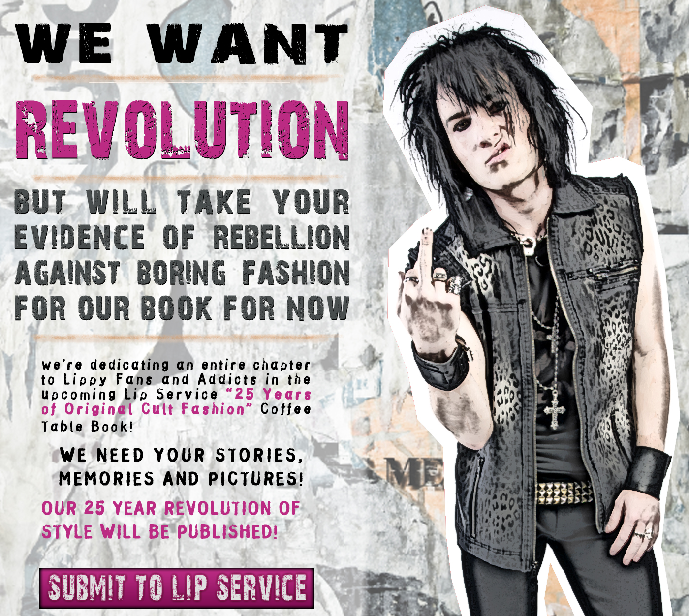 sale and event flyer social media graphics by Los Angeles graphic designer Mich Fisher - Lip Service and Studio Servitu club event flyer social media design