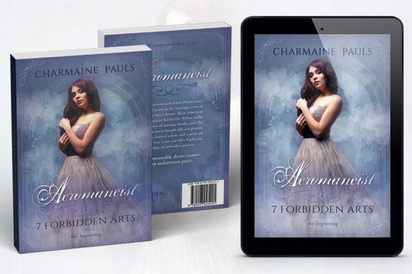 Paranormal romance book series branding by Artful Cover - 7 Forbidden Arts by Charmaine Pauls - examples of paranormal romance book cover design and paperback cover design