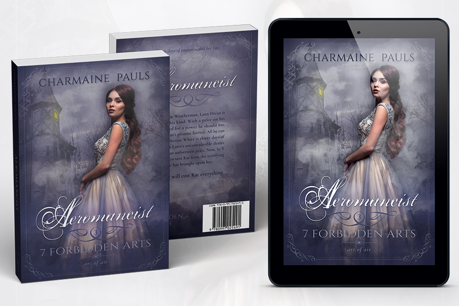 Paranormal romance book series branding by Artful Cover - 7 Forbidden Arts by Charmaine Pauls - examples of paranormal romance book cover design and paperback cover design