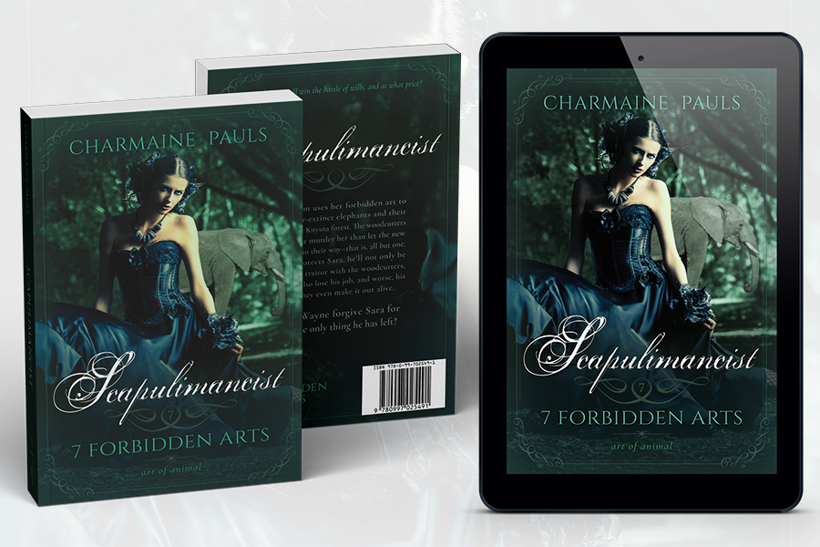 Paranormal romance book series branding by Artful Cover - 7 Forbidden Arts by Charmaine Pauls - examples of paranormal romance book cover design and paperback cover design