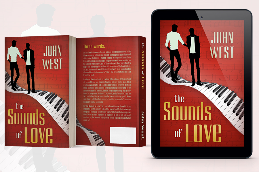 Romance book branding by Artful Cover - title by John West - examples of romance book cover design and paperback cover design