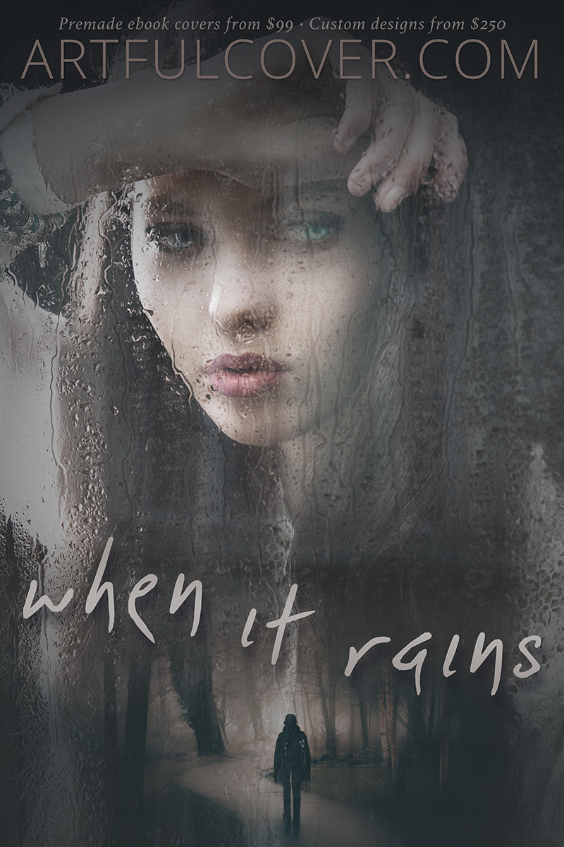 When It Rains: A YA suspense premade book cover for indie authors by Artful Cover