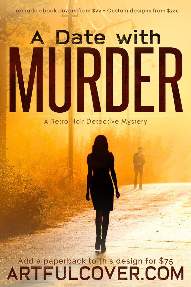 noir mystery premade book cover design for indie authors by Artful Cover