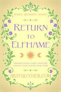 fantasy premade book cover design for indie authors by Artful Cover - yellow and secondary color scheme with celestial design elements